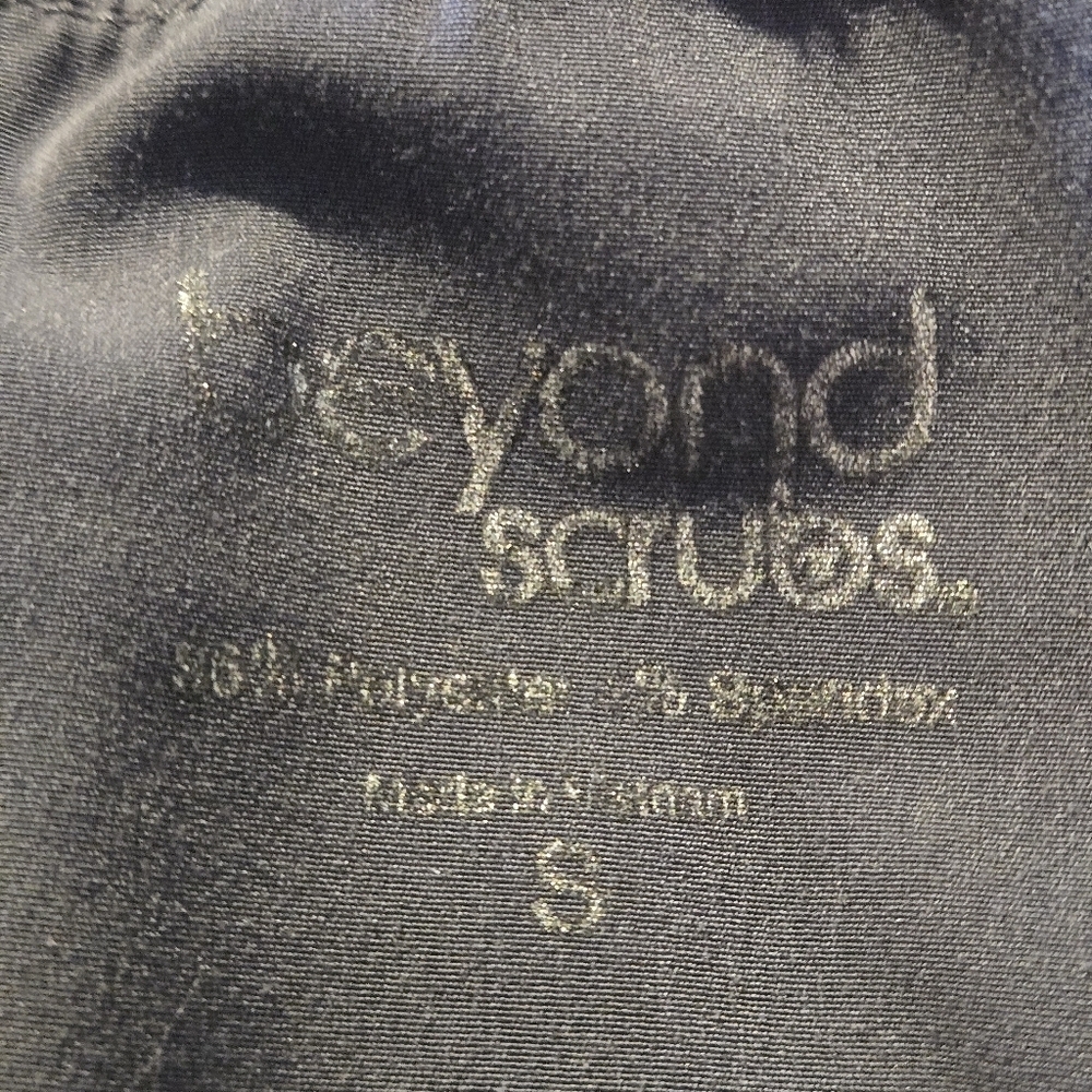 Beyond Scrubs Womens S Gray Elastic Waist Pullon Pants Ruched Side Legs 5 pocket - Picture 9 of 13